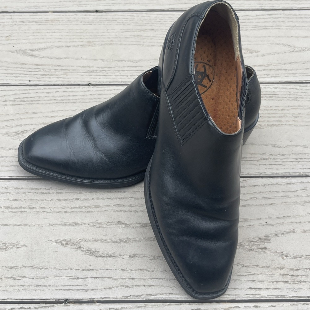 Women Ariat Ankle Booties Black Leather Boots Style 16501 sz 8.5‎ B